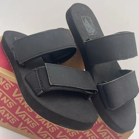 Vans WMNS Black Slide Sandals Sandalias WM Cayucas Slide Black