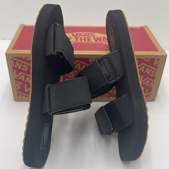 Vans WMNS Black Slide Sandals Sandalias WM Cayucas Slide Black