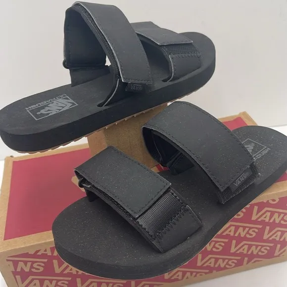 Vans WMNS Black Slide Sandals Sandalias WM Cayucas Slide Black