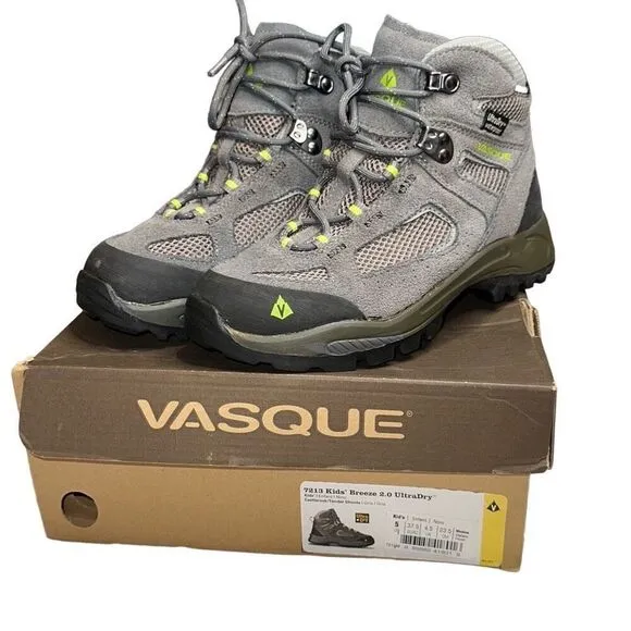 Vasque Breeze 2.0 Ultradry sz youth 2 in castle rock blue/gray unworn new