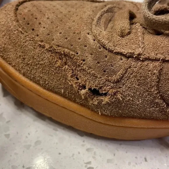 VEJA mens brown suede tennis shoes