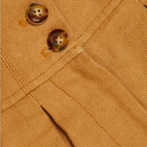 Veronica Beard “Alicia” Linen Shorts Tan/camel – Size 8