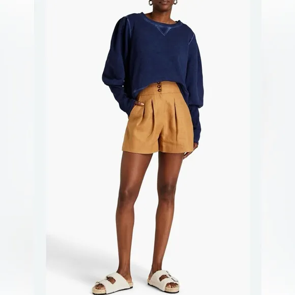 Veronica Beard “Alicia” Linen Shorts Tan/camel – Size 8