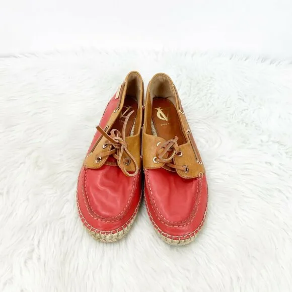 Vince Camuto 8 B Womens Coral Esperanza Espardrille Boat Shoes