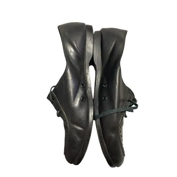Vintage BRUNSWICK 70s Ladies Bowling Shoes Black Leather Size‎ 8