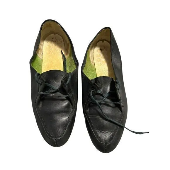 Vintage BRUNSWICK 70s Ladies Bowling Shoes Black Leather Size‎ 8