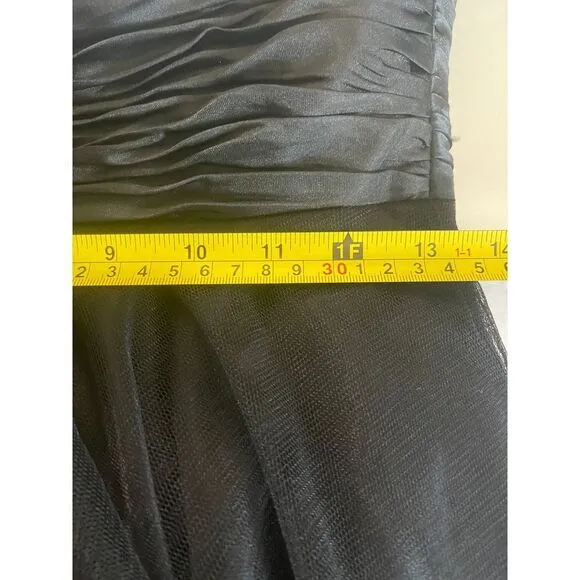 Vintage Dancing Queen USA Gown, Medium, black &amp; sequin sweetheart‎ top, princess
