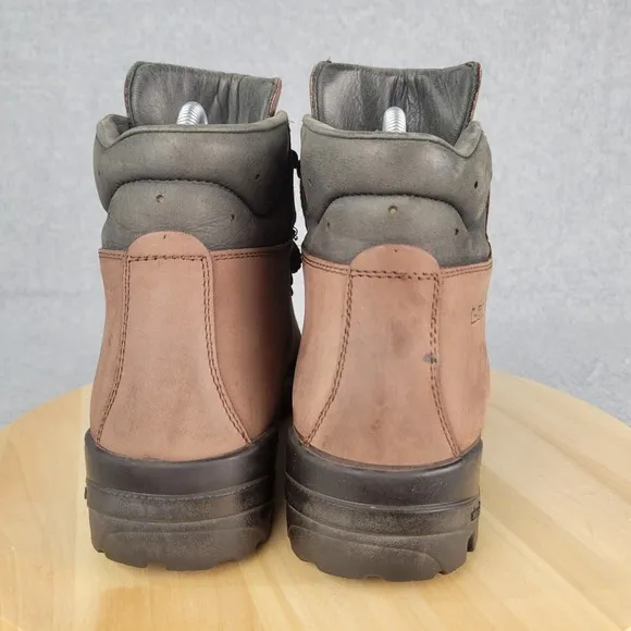 Vintage Lowa Womens Leather Hiking Boots Size US 9.5 Vibram Nubuck Brown