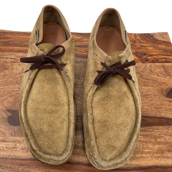 Vintage Men's Grasshopper Shoes Lace Up &quot;Wallabies&quot; Tan Suede Leather | 10.5/11