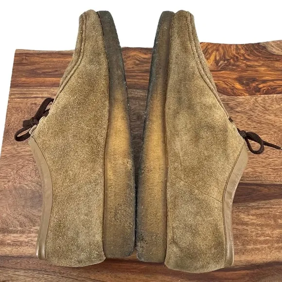 Vintage Men's Grasshopper Shoes Lace Up &quot;Wallabies&quot; Tan Suede Leather | 10.5/11