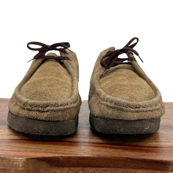 Vintage Men's Grasshopper Shoes Lace Up &quot;Wallabies&quot; Tan Suede Leather | 10.5/11