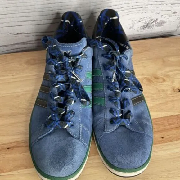 Vintage Mens 12 Adidas Original NBA MN Timberwolves Campus Blue Shoes Suede