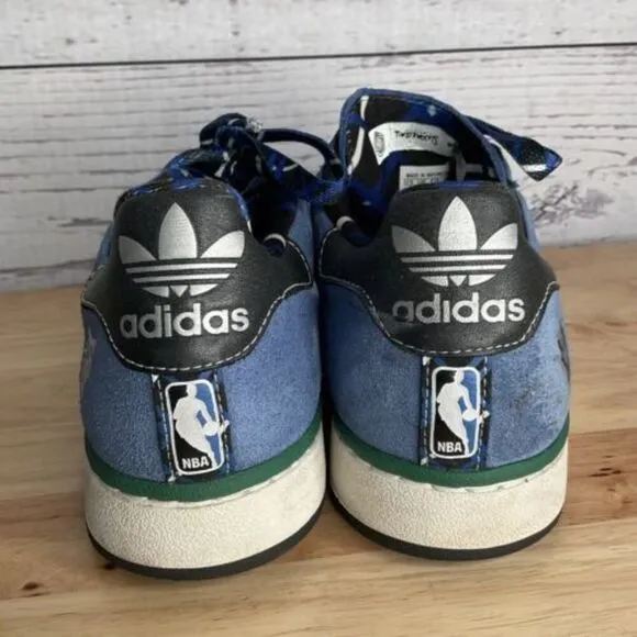 Vintage Mens 12 Adidas Original NBA MN Timberwolves Campus Blue Shoes Suede