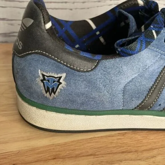 Vintage Mens 12 Adidas Original NBA MN Timberwolves Campus Blue Shoes Suede