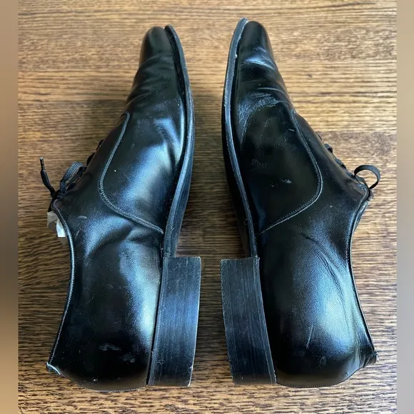 Vintage Oxfords, Black Patent Leather, Formal Men’s Dress Shoes