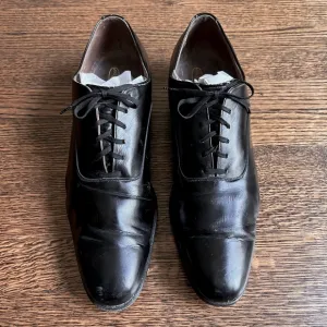 Vintage Oxfords, Black Patent Leather, Formal Men’s Dress Shoes