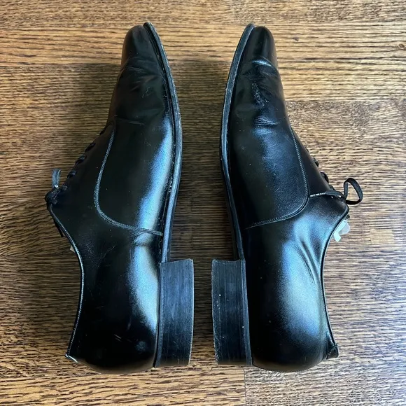 Vintage Oxfords, Black Patent Leather, Formal Men’s Dress Shoes