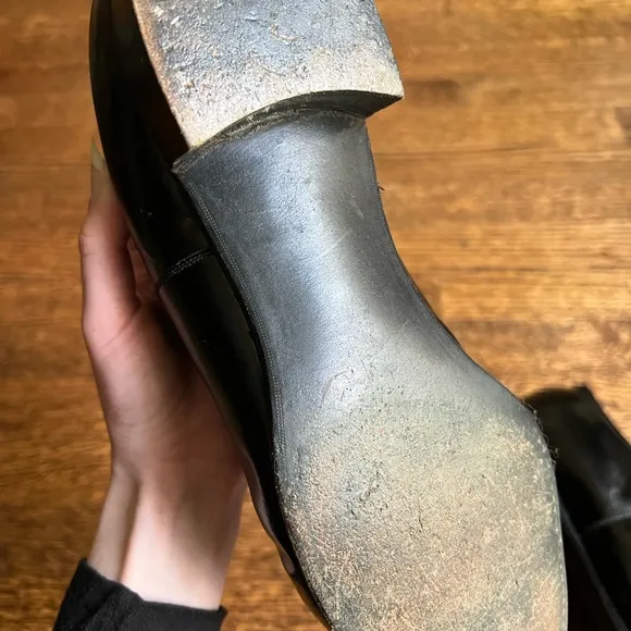 Vintage Oxfords, Black Patent Leather, Formal Men’s Dress Shoes