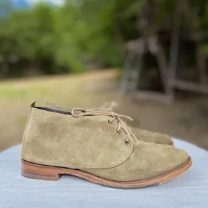 Vintage Shoe Company Olive Suede Booties 8.5