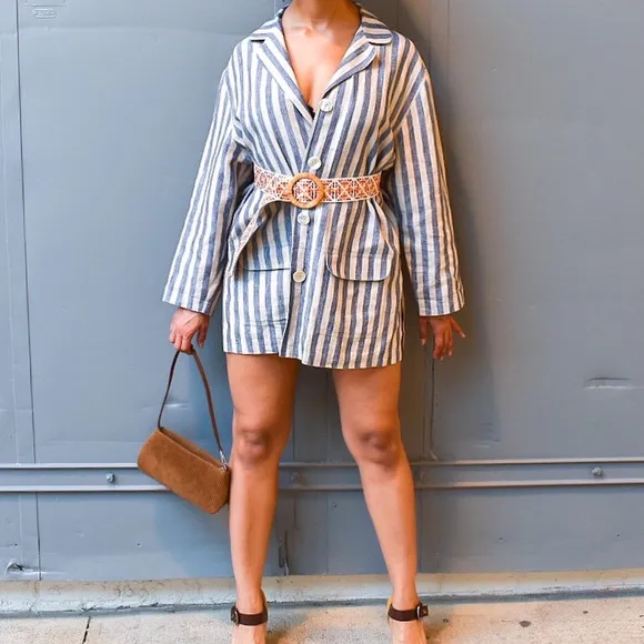Vintage Striped David Dart Blazer by Force One sz Med