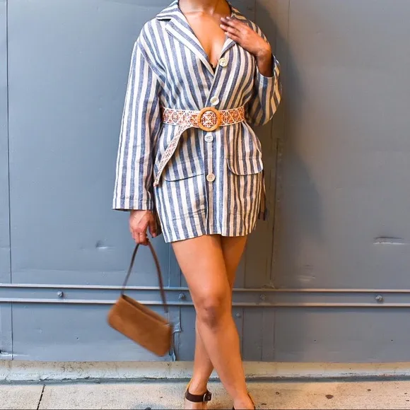Vintage Striped David Dart Blazer by Force One sz Med