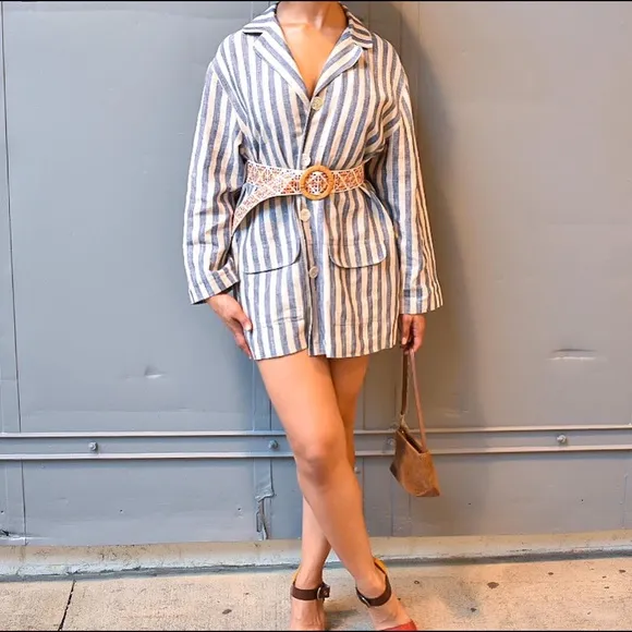 Vintage Striped David Dart Blazer by Force One sz Med