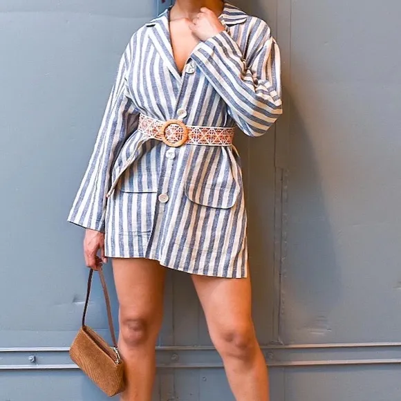 Vintage Striped David Dart Blazer by Force One sz Med