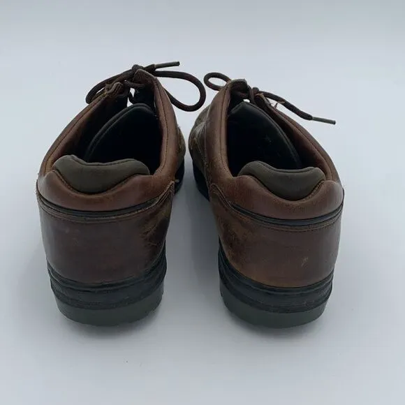 Vintage Timberland brown leather lace up boat shoes
