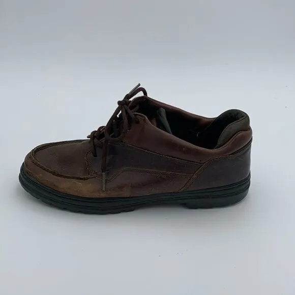Vintage Timberland brown leather lace up boat shoes