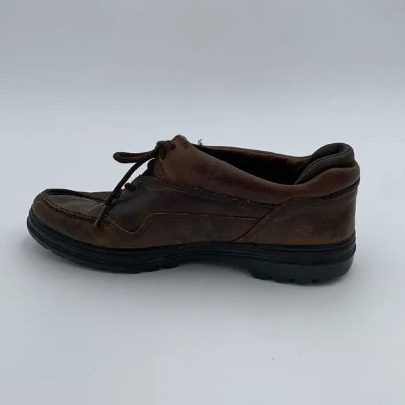 Vintage Timberland brown leather lace up boat shoes