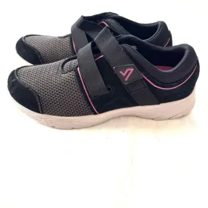 Vionic Ema Women's Black Gray Pink Suede Fitness Sneaker Shoes SZ 7.5 Worn 1X
