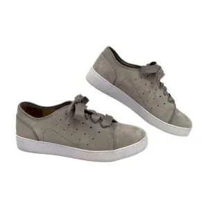 Vionic Gray Suede Athletic Sneakers | Lace-Up Closure