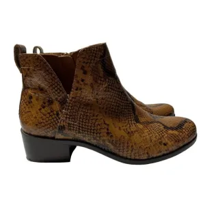 Vionic Womens Clara Boa Ankle Boots Booties Brown Leather Cutout Zip Size 8.5