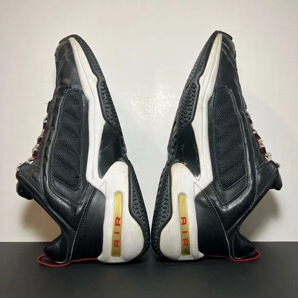 VTG 2003 Mens NIKE Black Leather Athletic Shoes / Size 11