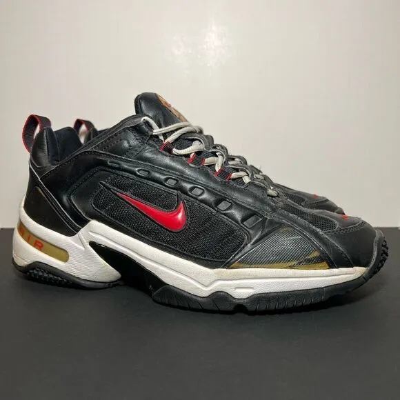 VTG 2003 Mens NIKE Black Leather Athletic Shoes / Size 11
