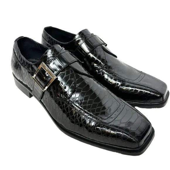 VTG Zoot Suit  Faux Reptile Embossed Dress Blk Shoe Rare OOAK NWOT