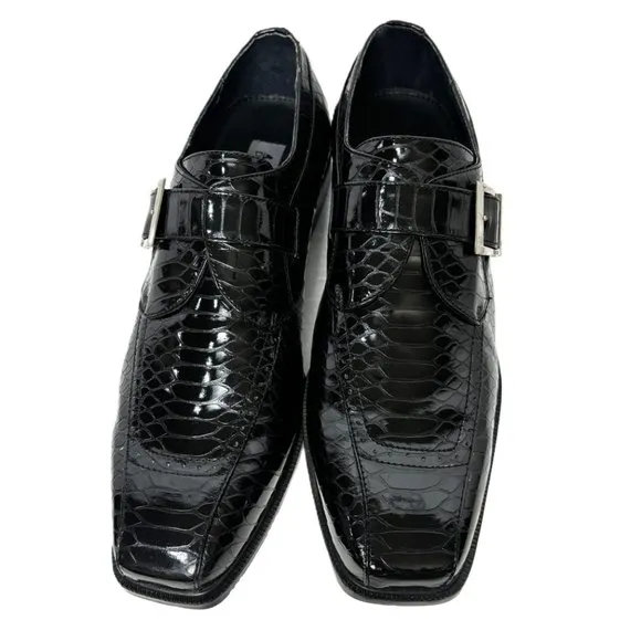 VTG Zoot Suit  Faux Reptile Embossed Dress Blk Shoe Rare OOAK NWOT