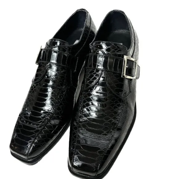 VTG Zoot Suit  Faux Reptile Embossed Dress Blk Shoe Rare OOAK NWOT