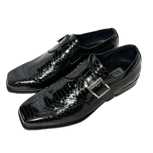VTG Zoot Suit  Faux Reptile Embossed Dress Blk Shoe Rare OOAK NWOT