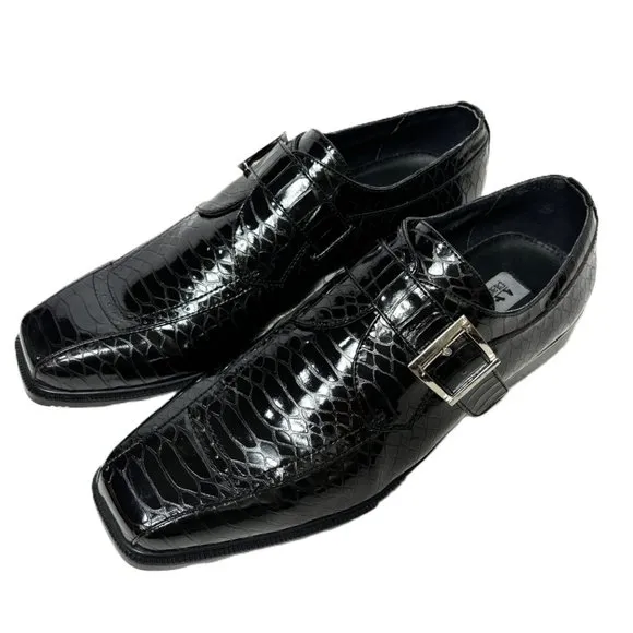 VTG Zoot Suit  Faux Reptile Embossed Dress Blk Shoe Rare OOAK NWOT