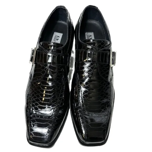 VTG Zoot Suit  Faux Reptile Embossed Dress Blk Shoe Rare OOAK NWOT