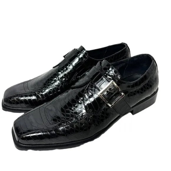 VTG Zoot Suit  Faux Reptile Embossed Dress Blk Shoe Rare OOAK NWOT