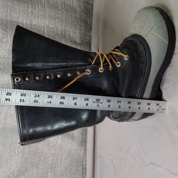 White's Elk Leather Boots Mens Size 5 Black Insulated Western Winter Pac