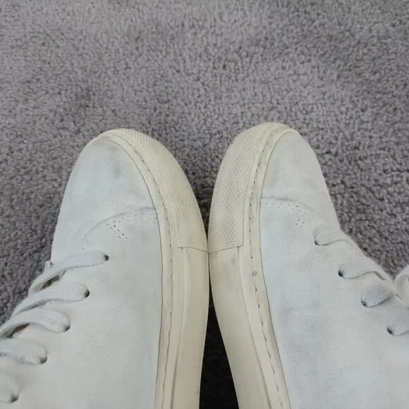 Woman by Common Projects Achilles Mid Womens 37 EU Shoes Cream White Suede 4016