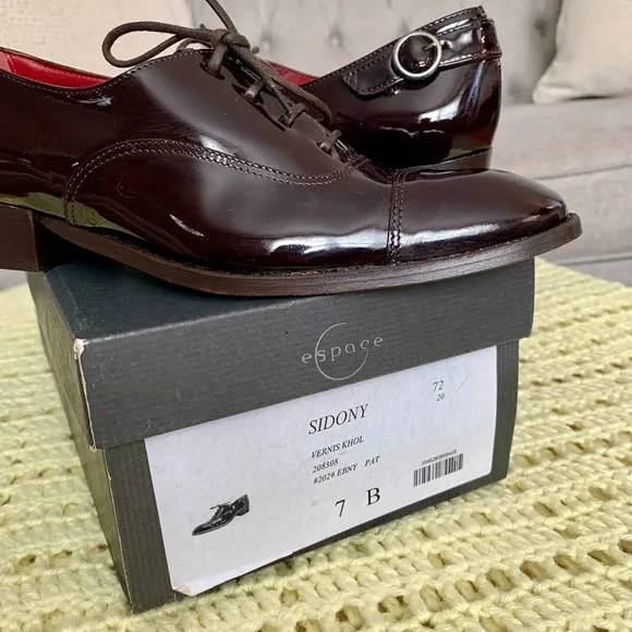 Woman’s Sidony Vernis Khol Ebony Chocolate Patent Leather Dress Shoes