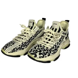 Womens Steve Madden Maxima Leopard Shoes Sneakers Womens Size 8 Black White