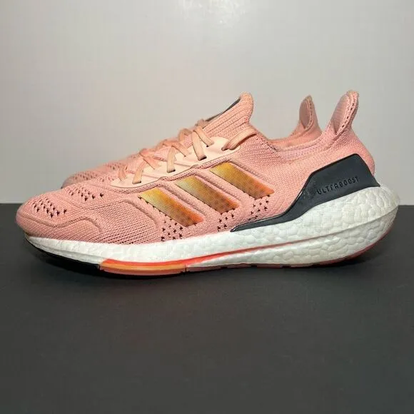 Womens ADIDAS UltraBoost 22 Heat.RDY Flash Orange Athletic Shoes / Size 8.5