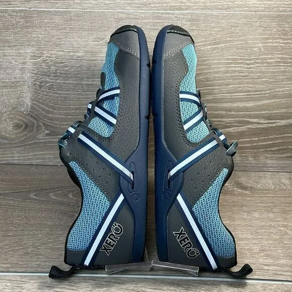 Xero Prio Blue Gray Black Women’s Sz 8 Zero Drop Vegan Barefoot Minimalist Shoes