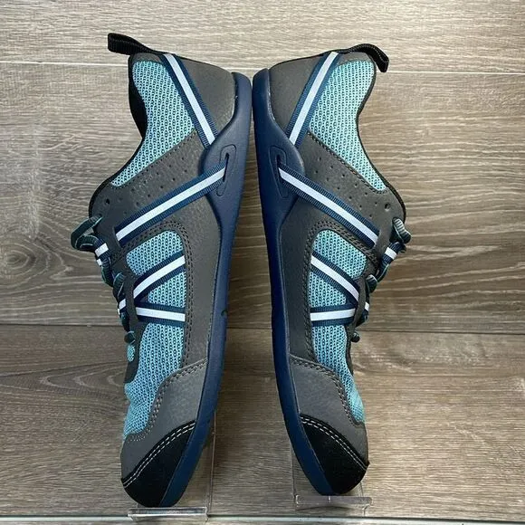 Xero Prio Blue Gray Black Women’s Sz 8 Zero Drop Vegan Barefoot Minimalist Shoes