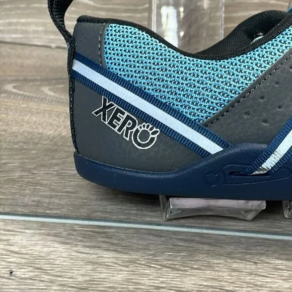 Xero Prio Blue Gray Black Women’s Sz 8 Zero Drop Vegan Barefoot Minimalist Shoes